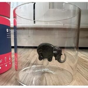 Tiny Elephant Inside Drinking Glass - Monterey Line - 8.4 fl. oz.